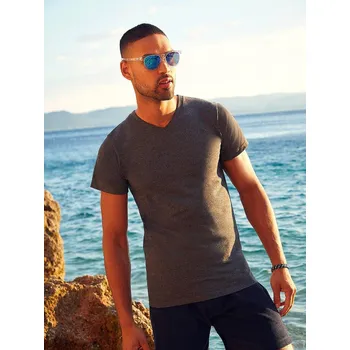 Chlapecké tričko Szara koszulka męska Valueweight V-Neck Fruit of the Loom Fruit of the Loom šedá 2463276