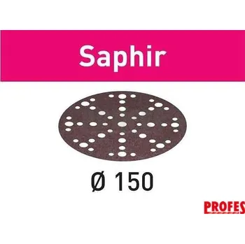 Brusný papír Festool 1x Brusný papír - brusivo pro brusky Festool RO 150, ES 150, ETS 150, ETS EC 150, LEX 150, WTS 150, HSK-D 150 (Festool Saphir STF-D150/48 P50 SA/25) 150mm, zr. 50 (575196)
