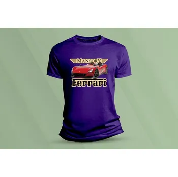 Chlapecké tričko Dětské bavlněné tričko Mansory Ferrari Monza SP2. velikost 152 (12-13 let) Purpurová