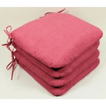 Podsedák Sedák 40x40 cm látka MALINOVÝ melír set 4 kusy