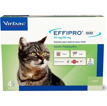 Antiparazitikum pro kočku Effipro DUO Cat (1-6kg) 50/60 mg, 4x0,5ml