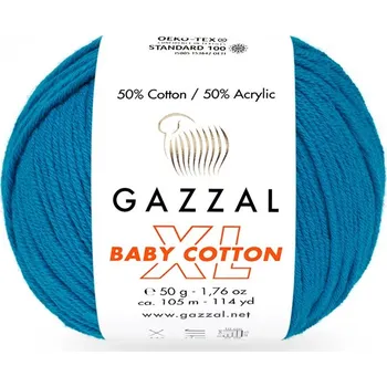 Příze Gazzal Příze Baby cotton XL 3428XL tmavá tyrkysová