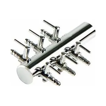 rozdělovač topení Rozdělovač pro vzduchování vody 6-cestný s výstupy 4 x 6 mm