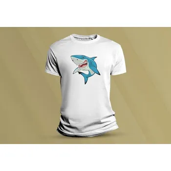 Chlapecké tričko Dětské bavlněné tričko Shark 1. Bílá velikost S