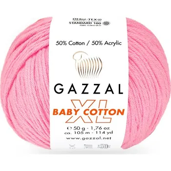 Příze Gazzal Příze Baby cotton XL 3468XL pink