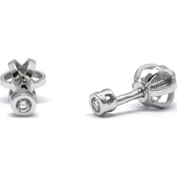Náušnice Náušnice s briliantem na šroubek