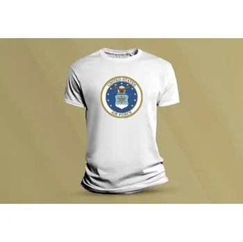 Chlapecké tričko Dětské bavlněné tričko Letectvo USA. Bílá velikost M