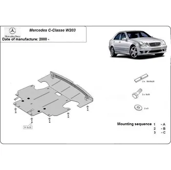 Kryt motoru Kryt pod motor MERCEDES-BENZ C-CLASS Kupé (CL203) - Plech - 8595698040343
