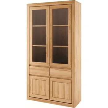 Komoda MASIVO vitrína VT 402 bukový masiv Odstín: Buk přírodní