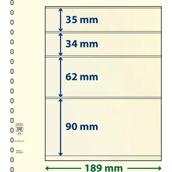 Sběratelství Lindner 802414 - 4 kapsy (90 mm) Velikost balení: 10 ks