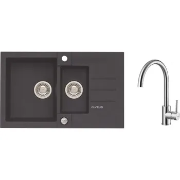 Granitový dřez Alveus SET ROCK 70 /05 + BATERIE ELZA BRS + 5 % sleva v košíku s kódem SLEVA5