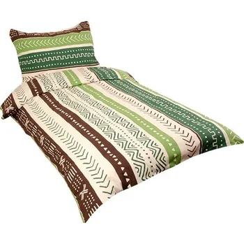 Povlečení Povlečení flanel Indian zelené 70x90 a 140x200 cm