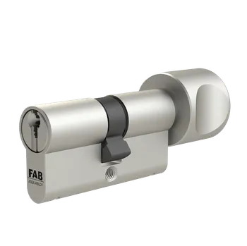 Stavební výplň Vložka cylindrická s knoflíkem nikl FAB 4.02/DKvNs - 55+70K