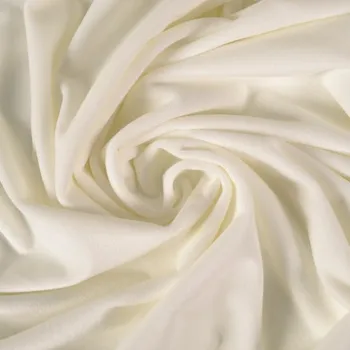 Oděvní strečový samet barva bílá