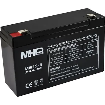 Powerbanka Baterie MHPower MS12-6 VRLA AGM 6 V / 12 Ah