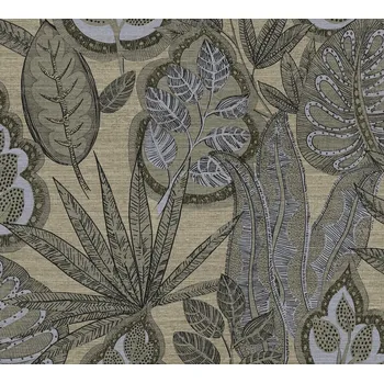 Tapeta A.S. Création | Vliesová tapeta na zeď Famous Garden 39346-5 | 0,53 x 10,05 m | béžová, šedá, hnědá + Béžová, šedá, hnědá vliesová tapeta na stěnu 393465 v rozměru 0,53 x 10,05 m