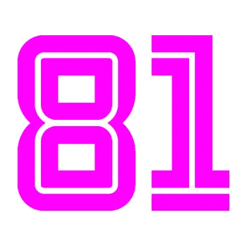 Polep vozidla Startovní číslo 81 typ 7 (72 - Fluorescentní růžová) SAMOLEPKA NA AUTO, NÁLEPKA, FÓLIE, POLEP, TUNING, VLASTNÍ TEXT, TISK, AUTOSAMOLEPKY.cz, POLEPY, OBRÁZEK, LOGO, 3D STICKERS