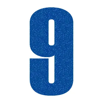 Samolepicí dekorace na vozidlo Startovní číslo 9 typ 2 (88 - Ultra Metalic modrá) SAMOLEPKA NA AUTO, NÁLEPKA, FÓLIE, POLEP, TUNING, VLASTNÍ TEXT, TISK, AUTOSAMOLEPKY.cz, POLEPY, OBRÁZEK, LOGO, 3D STICKERS