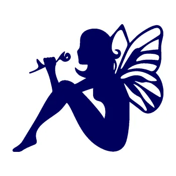 Samolepící dekorace SAMOLEPKA Víla 001 levá (23 - tmavě modrá) NA AUTO, NÁLEPKA, FÓLIE, POLEP, TUNING, VLASTNÍ TEXT, TISK, AUTOSAMOLEPKY.cz, POLEPY, OBRÁZEK, LOGO, SAMOLEPKY