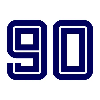 Polep vozidla Startovní číslo 90 typ 7 (23 - tmavě modrá) SAMOLEPKA NA AUTO, NÁLEPKA, FÓLIE, POLEP, TUNING, VLASTNÍ TEXT, TISK, AUTOSAMOLEPKY.cz, POLEPY, OBRÁZEK, LOGO, 3D STICKERS