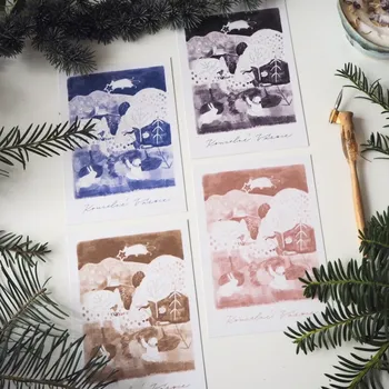 Be Nice EKO pohled Kouzelné Vánoce Nebesky modrá