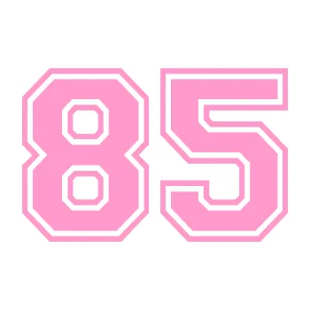 Polep vozidla Startovní číslo 85 typ 4 (24 - světle růžová) SAMOLEPKA NA AUTO, NÁLEPKA, FÓLIE, POLEP, TUNING, VLASTNÍ TEXT, TISK, AUTOSAMOLEPKY.cz, POLEPY, OBRÁZEK, LOGO, 3D STICKERS