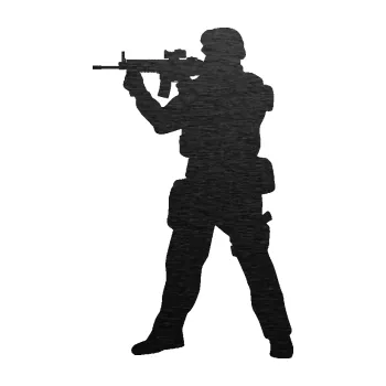 Samolepící dekorace SAMOLEPKA Voják 006 levá (63 - škrábaný kov černý) NA AUTO, NÁLEPKA, FÓLIE, POLEP, TUNING, VLASTNÍ TEXT, TISK, AUTOSAMOLEPKY.cz, POLEPY, OBRÁZEK, LOGO, SAMOLEPKY