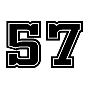 Polep vozidla Startovní číslo 57 typ 5 (01 - černá) SAMOLEPKA NA AUTO, NÁLEPKA, FÓLIE, POLEP, TUNING, VLASTNÍ TEXT, TISK, AUTOSAMOLEPKY.cz, POLEPY, OBRÁZEK, LOGO, 3D STICKERS