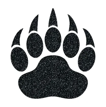 samolepka Tlapa medvěda 001 (85 - Ultra Metalic černá) SAMOLEPKA NA AUTO, NÁLEPKA, FÓLIE, POLEP, TUNING, VLASTNÍ TEXT, TISK, AUTOSAMOLEPKY.cz, POLEPY, OBRÁZEK, LOGO, 3D STICKERS