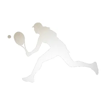 Polep vozidla Tenistka 001 levá (82 - odrazková reflexní bílá) SAMOLEPKA NA AUTO, NÁLEPKA, FÓLIE, POLEP, TUNING, VLASTNÍ TEXT, TISK, AUTOSAMOLEPKY.cz, POLEPY, OBRÁZEK, LOGO, 3D STICKERS