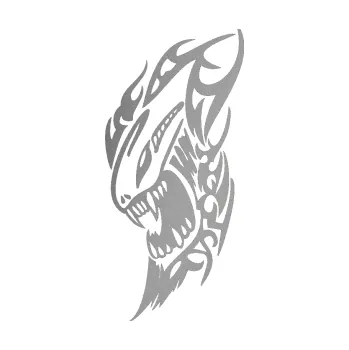 Samolepicí dekorace na vozidlo Vetřelec levá (42 - stříbrná metalíza) SAMOLEPKA NA AUTO, NÁLEPKA, FÓLIE, POLEP, TUNING, VLASTNÍ TEXT, TISK, AUTOSAMOLEPKY.cz, POLEPY, OBRÁZEK, LOGO, 3D STICKERS