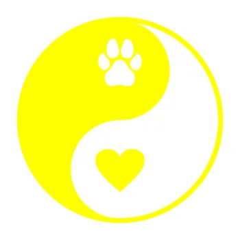 samolepka Yin Yang 002 pravá srdíčko a tlapka (05 - žlutá citron) SAMOLEPKA NA AUTO, NÁLEPKA, FÓLIE, POLEP, TUNING, VLASTNÍ TEXT, TISK, AUTOSAMOLEPKY.cz, POLEPY, OBRÁZEK, LOGO, 3D STICKERS