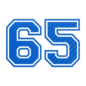 Polep vozidla Startovní číslo 65 typ 4 (57 - 3D karbon modrý) SAMOLEPKA NA AUTO, NÁLEPKA, FÓLIE, POLEP, TUNING, VLASTNÍ TEXT, TISK, AUTOSAMOLEPKY.cz, POLEPY, OBRÁZEK, LOGO, 3D STICKERS