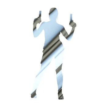 Samolepicí dekorace na vozidlo Střelkyně 002 pravá girl with gun (80 - chrom fólie stříbrná zrcadlová) SAMOLEPKA NA AUTO, NÁLEPKA, FÓLIE, POLEP, TUNING, VLASTNÍ TEXT, TISK, AUTOSAMOLEPKY.cz, POLEPY, OBRÁZEK, LOGO, 3D STICKERS