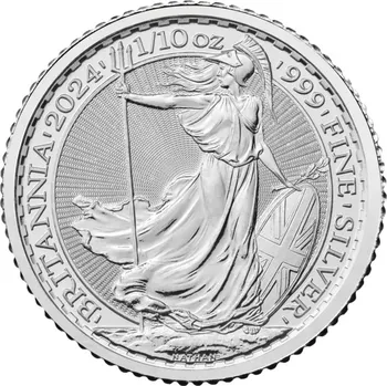Stříbrná mince Britannia 1/10 Oz 2024