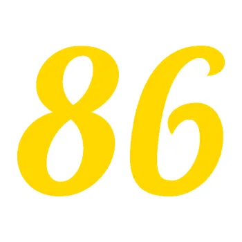 Polep vozidla Startovní číslo 86 typ 3 (13 - jasně žlutá) SAMOLEPKA NA AUTO, NÁLEPKA, FÓLIE, POLEP, TUNING, VLASTNÍ TEXT, TISK, AUTOSAMOLEPKY.cz, POLEPY, OBRÁZEK, LOGO, 3D STICKERS