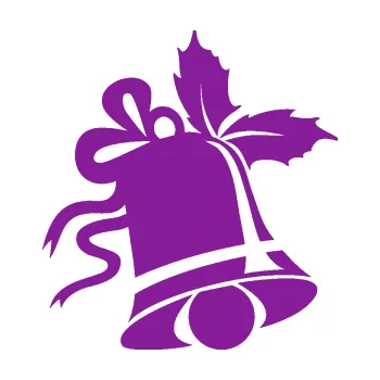 Samolepící dekorace Vánoční zvoneček 001 pravá (14 - fialová) SAMOLEPKA NA AUTO, NÁLEPKA, FÓLIE, POLEP, TUNING, VLASTNÍ TEXT, TISK, AUTOSAMOLEPKY.cz, POLEPY, OBRÁZEK, LOGO, 3D STICKERS