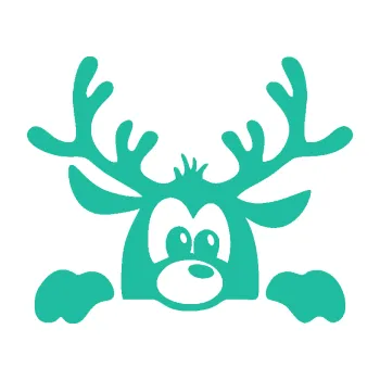 Samolepící dekorace SAMOLEPKA Sob 002 pravá vykukuje (25 - tyrkysová) NA AUTO, NÁLEPKA, FÓLIE, POLEP, TUNING, VLASTNÍ TEXT, TISK, AUTOSAMOLEPKY.cz, POLEPY, OBRÁZEK, LOGO, SAMOLEPKY