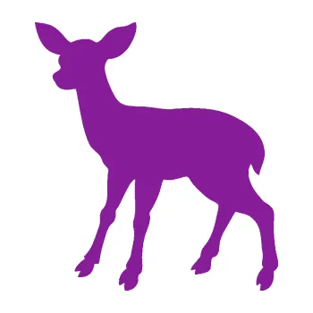 Samolepící dekorace Srneček 001 levá (14 - fialová) SAMOLEPKA NA AUTO, NÁLEPKA, FÓLIE, POLEP, TUNING, VLASTNÍ TEXT, TISK, AUTOSAMOLEPKY.cz, POLEPY, OBRÁZEK, LOGO, 3D STICKERS