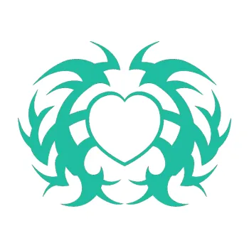 Polep vozidla Tetování 121 srdce (25 - tyrkysová) SAMOLEPKA NA AUTO, NÁLEPKA, FÓLIE, POLEP, TUNING, VLASTNÍ TEXT, TISK, AUTOSAMOLEPKY.cz, POLEPY, OBRÁZEK, LOGO, 3D STICKERS