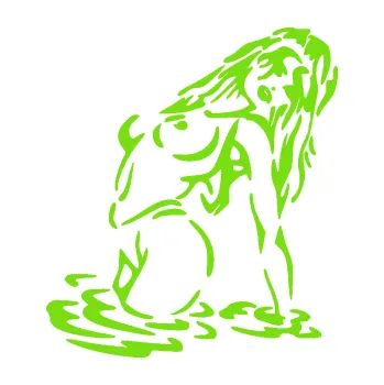 Samolepicí dekorace na vozidlo Sexy žena 003 pravá koupání (04 - zelená kawasaki) SAMOLEPKA NA AUTO, NÁLEPKA, FÓLIE, POLEP, TUNING, VLASTNÍ TEXT, TISK, AUTOSAMOLEPKY.cz, POLEPY, OBRÁZEK, LOGO, 3D STICKERS