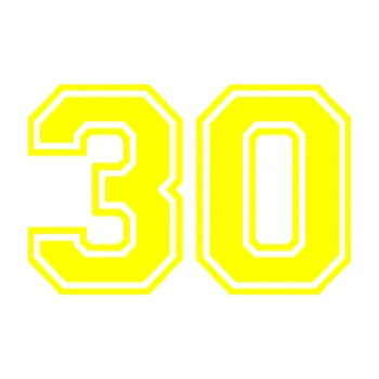 Polep vozidla Startovní číslo 30 typ 4 (05 - žlutá citron) SAMOLEPKA NA AUTO, NÁLEPKA, FÓLIE, POLEP, TUNING, VLASTNÍ TEXT, TISK, AUTOSAMOLEPKY.cz, POLEPY, OBRÁZEK, LOGO, 3D STICKERS