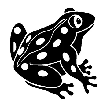 Samolepící dekorace SAMOLEPKA Žába 006 pravá (01 - černá) NA AUTO, NÁLEPKA, FÓLIE, POLEP, TUNING, VLASTNÍ TEXT, TISK, AUTOSAMOLEPKY.cz, POLEPY, OBRÁZEK, LOGO, SAMOLEPKY