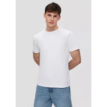 Pánské tričko Q/S s.Oliver pánské regular fit triko bílé Velikost: XXL