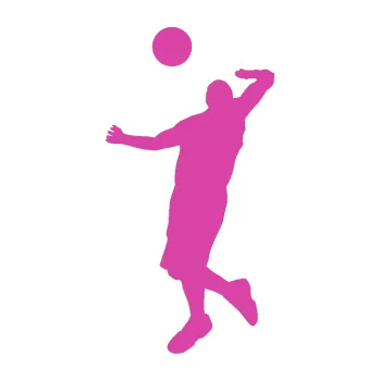 Samolepicí dekorace na vozidlo Voleybal 001 levá (16 - růžová) SAMOLEPKA NA AUTO, NÁLEPKA, FÓLIE, POLEP, TUNING, VLASTNÍ TEXT, TISK, AUTOSAMOLEPKY.cz, POLEPY, OBRÁZEK, LOGO, 3D STICKERS