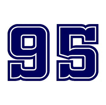 Polep vozidla Startovní číslo 95 typ 5 (23 - tmavě modrá) SAMOLEPKA NA AUTO, NÁLEPKA, FÓLIE, POLEP, TUNING, VLASTNÍ TEXT, TISK, AUTOSAMOLEPKY.cz, POLEPY, OBRÁZEK, LOGO, 3D STICKERS