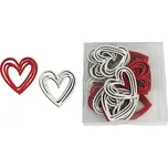 Dekorace srdce, 24 ks D6029