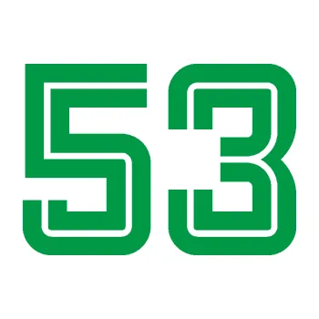 Polep vozidla Startovní číslo 53 typ 7 (12 - zelená) SAMOLEPKA NA AUTO, NÁLEPKA, FÓLIE, POLEP, TUNING, VLASTNÍ TEXT, TISK, AUTOSAMOLEPKY.cz, POLEPY, OBRÁZEK, LOGO, 3D STICKERS