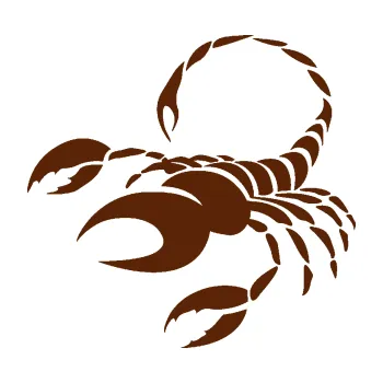 Samolepící dekorace Štír zvěrokruh 002 levá (15 - hnědá) SAMOLEPKA NA AUTO, NÁLEPKA, FÓLIE, POLEP, TUNING, VLASTNÍ TEXT, TISK, AUTOSAMOLEPKY.cz, POLEPY, OBRÁZEK, LOGO, 3D STICKERS