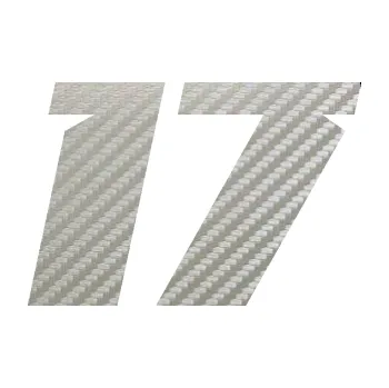Polep vozidla SAMOLEPKA Startovní číslo 17 typ 6 (52 - 3D karbon stříbrný) NA AUTO, NÁLEPKA, FÓLIE, POLEP, TUNING, VLASTNÍ TEXT, TISK, AUTOSAMOLEPKY.cz, POLEPY, OBRÁZEK, LOGO, SAMOLEPKY